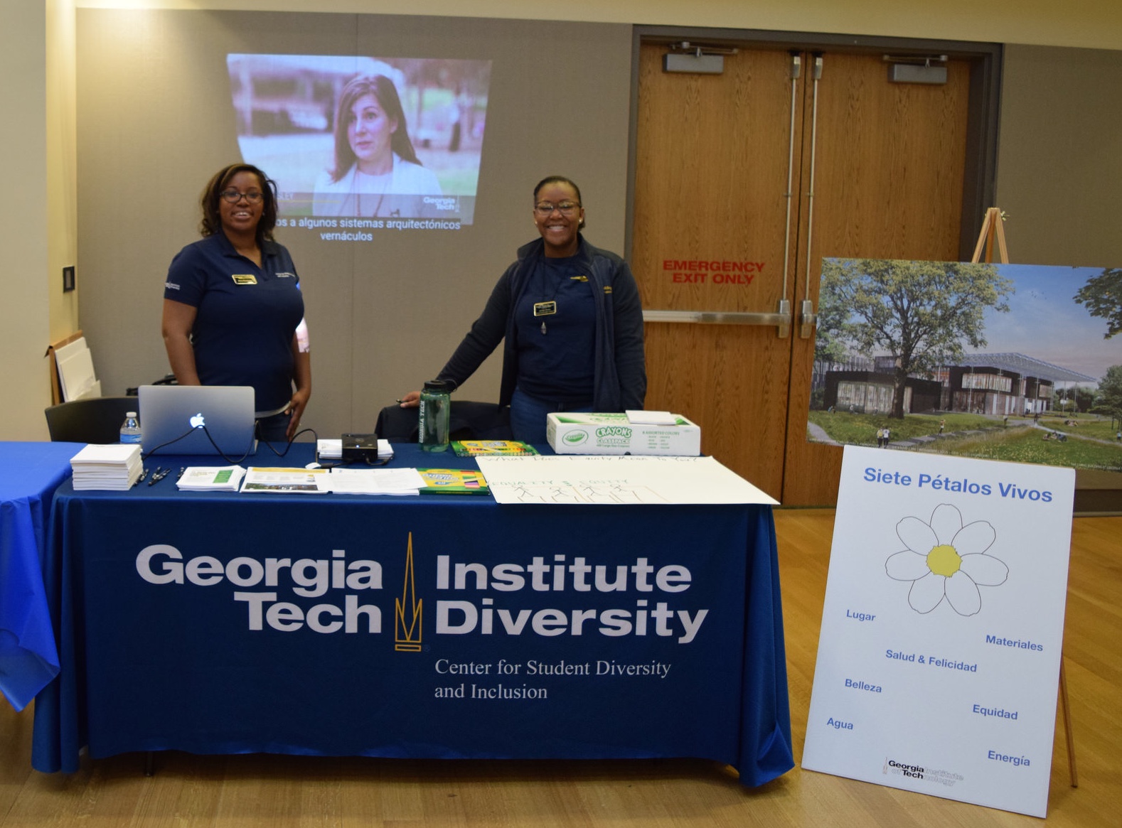 During this past semester, the Living Building Equity Champions participated in outreach efforts, including GoSTEM’s Latino College and STEM Fair. 