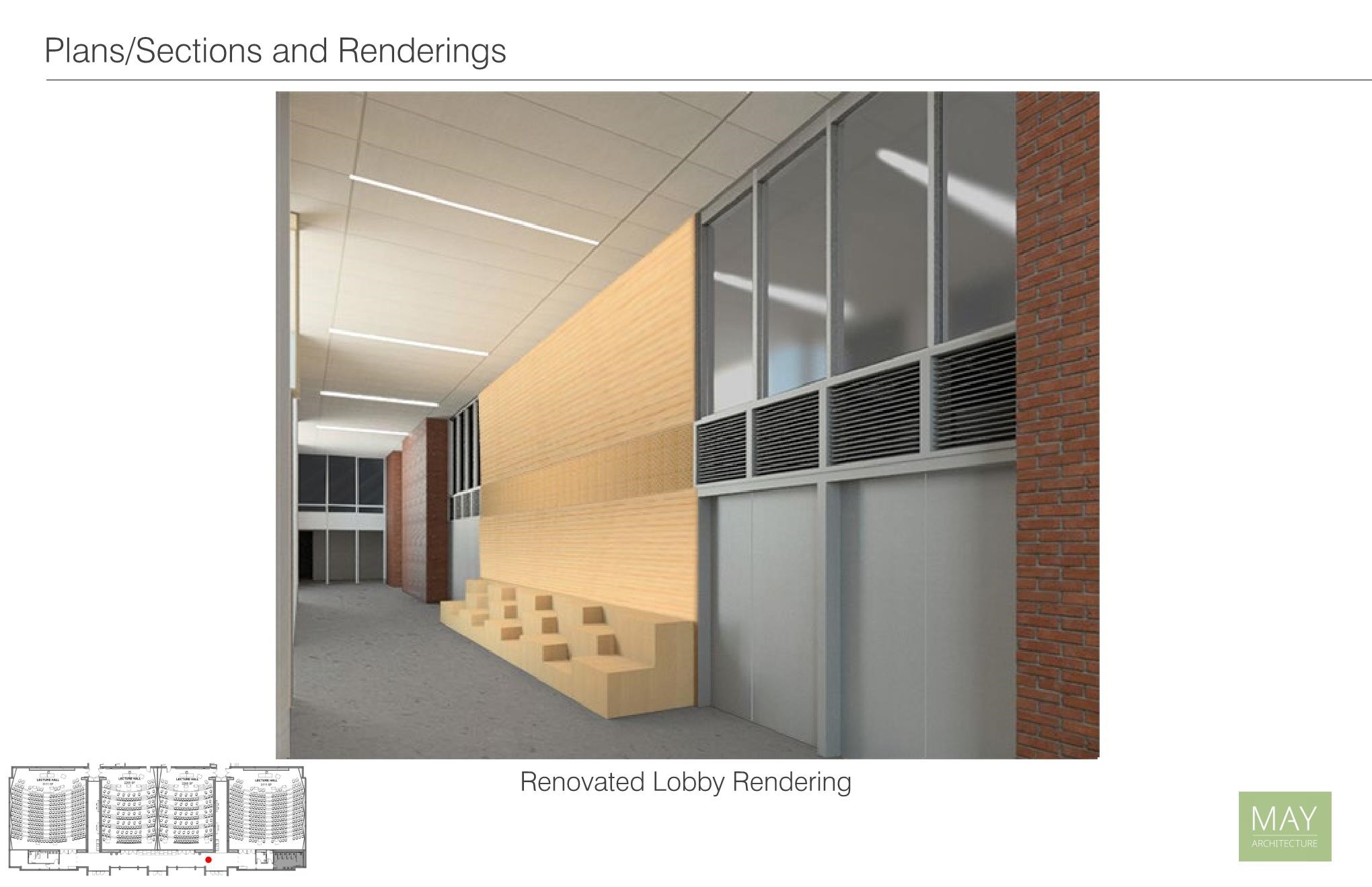 Sketch of lobby renovation