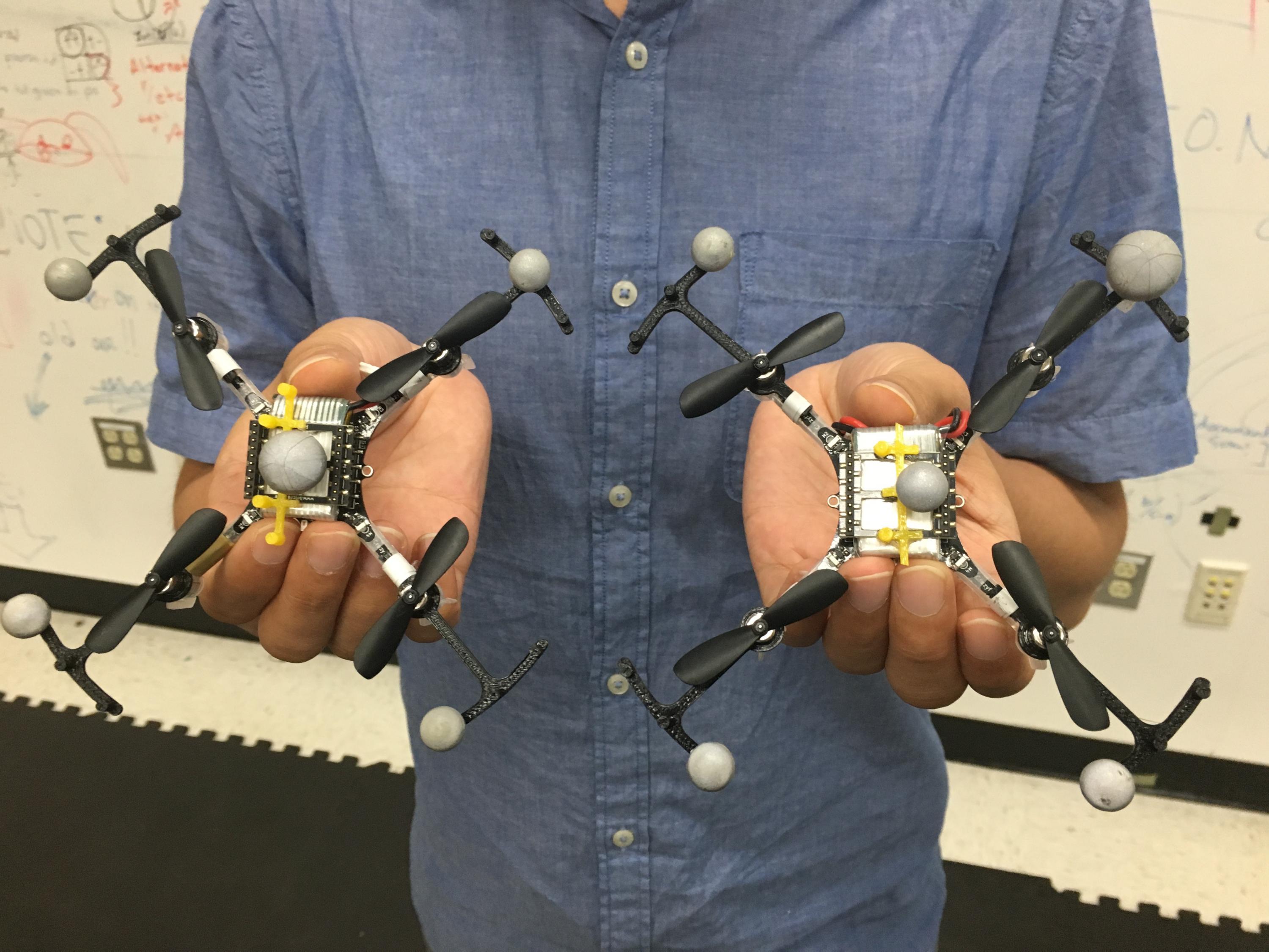 Georgia Tech's GRITS Lab, led by Magnus Egerstedt, has build autonomous quadcopters that can change formation on their own...without crashing.