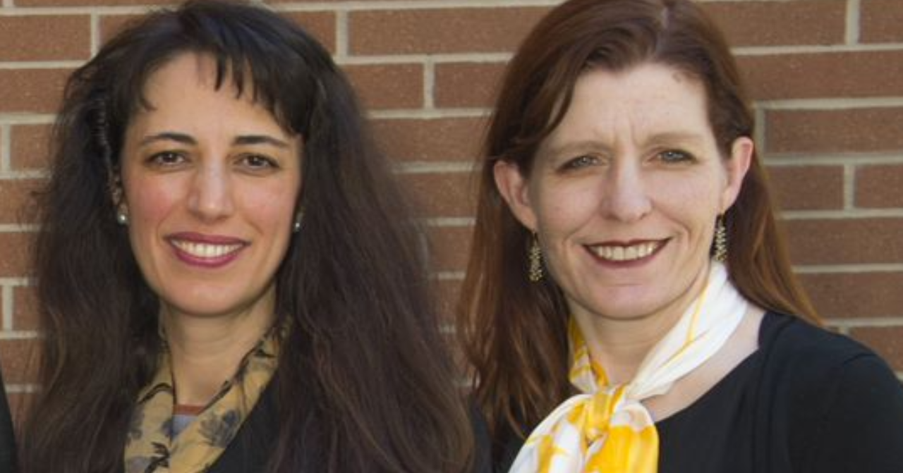 (L to R) Pinar Keskinocak and Julie Swann during a Georgia Tech Health and Humanitarian Supply Chain Management Professional Education Certificate program in 2017. The two co-founders of Georgia Tech’s Center for Health and Humanitarian Systems  have collaborated on infectious disease modeling for over a decade. (Photo Credit: Georgia Tech)
