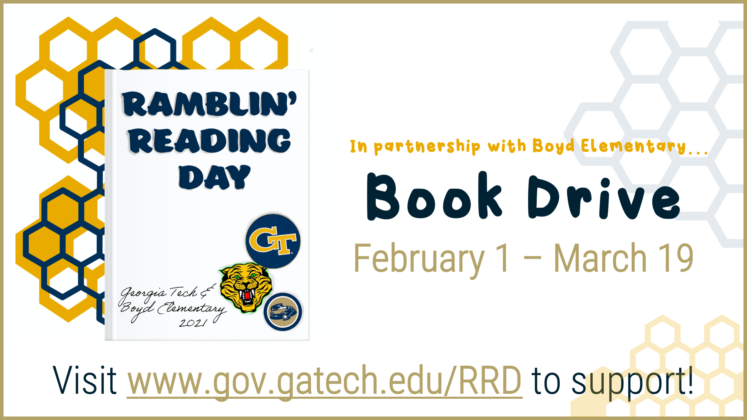 The Ramblin' Reading Day book drive runs through March 19, 2021.