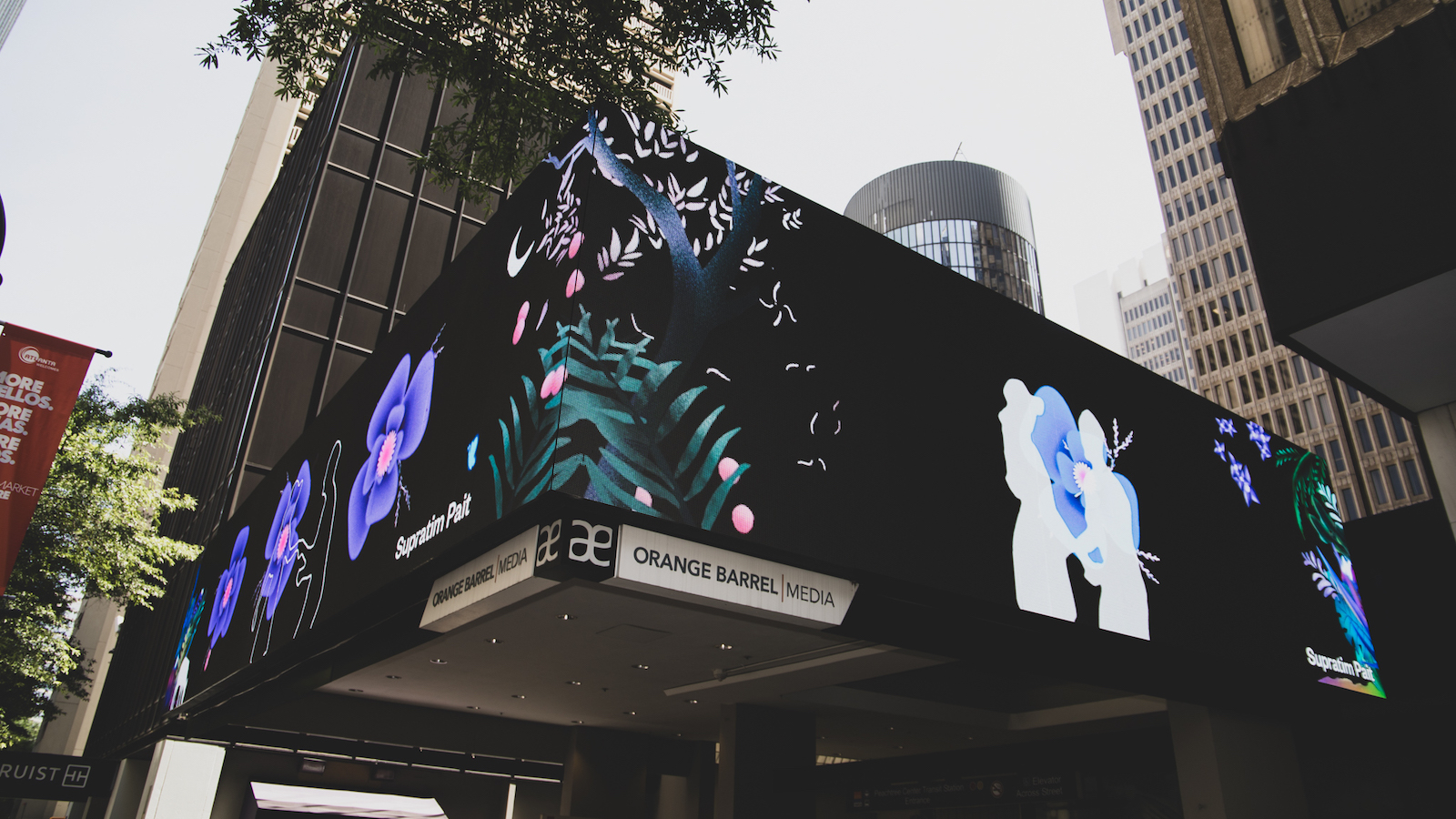 Digital Media master's student Supratim Pait created the artwork Close for a billboard media exhibition in Atlanta during June and July 2023.
