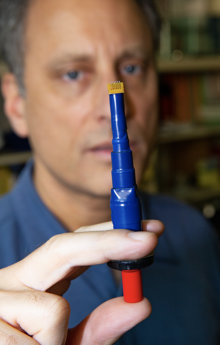 The ultra-low-cost ePatch vaccination device. (Photo credit: Candler Hobbs, Georgia Tech)