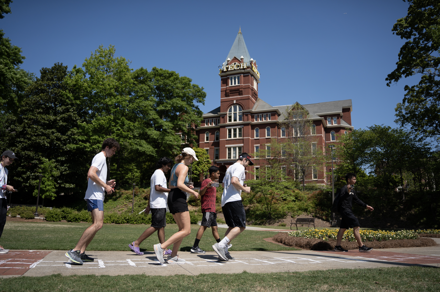 The 4.2-mile course stretched across Georgia Tech's entire campus and was drawn with some efficient engineering ingenuity.