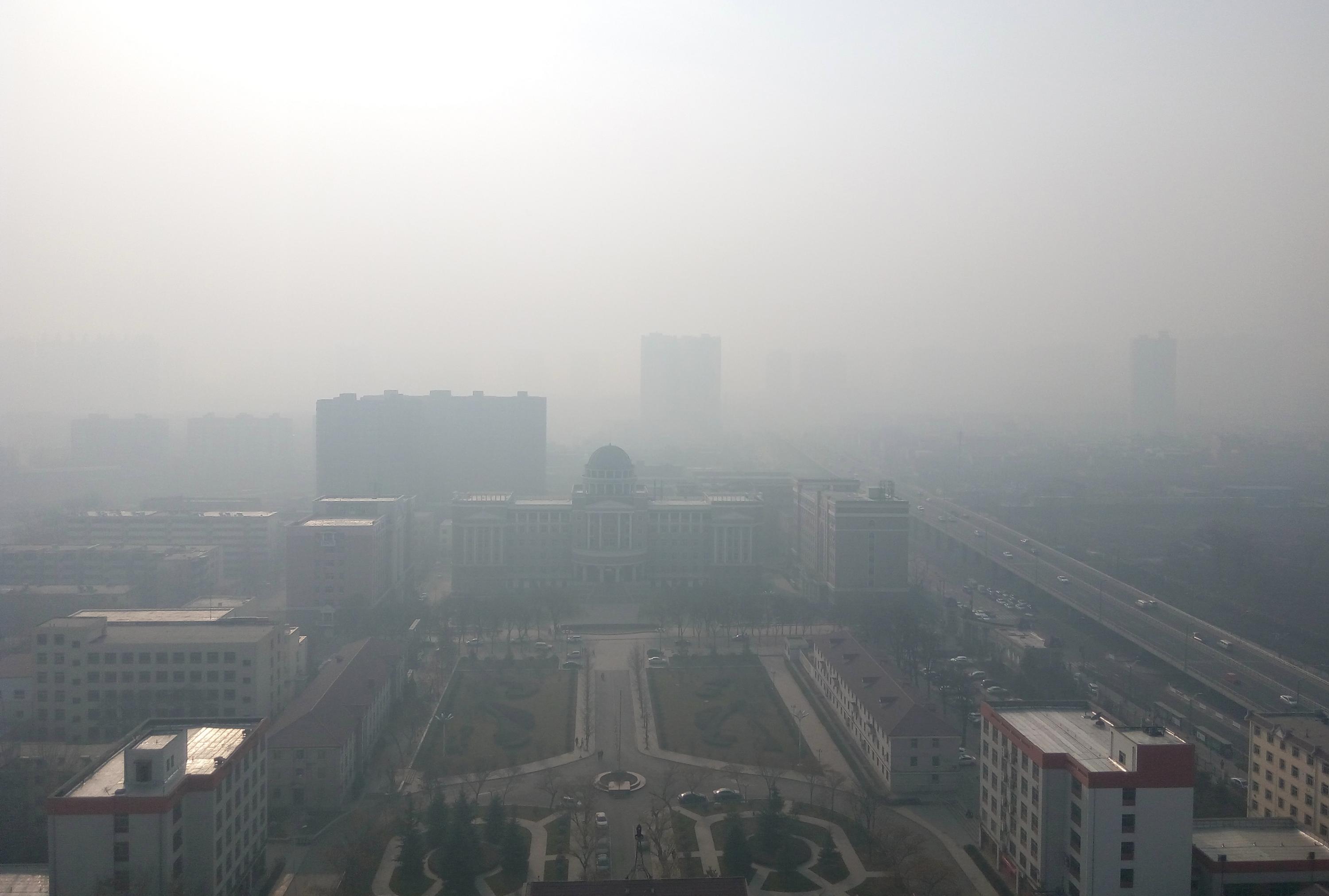 Photo taken in the city of Taiyuan, China shows haze on December 3, 2016. (Courtesy of Yuhang Wang)
