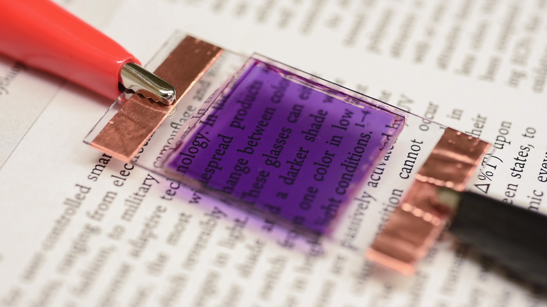 Electrochromic polymers create broad color palette for sunglasses