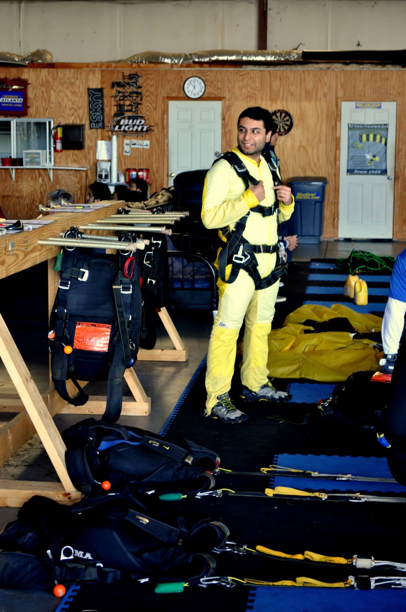 A student prepares to skydive at Skydive Atlanta, an event hosted by TechList in fall 2013.Image courtesy of TechList.