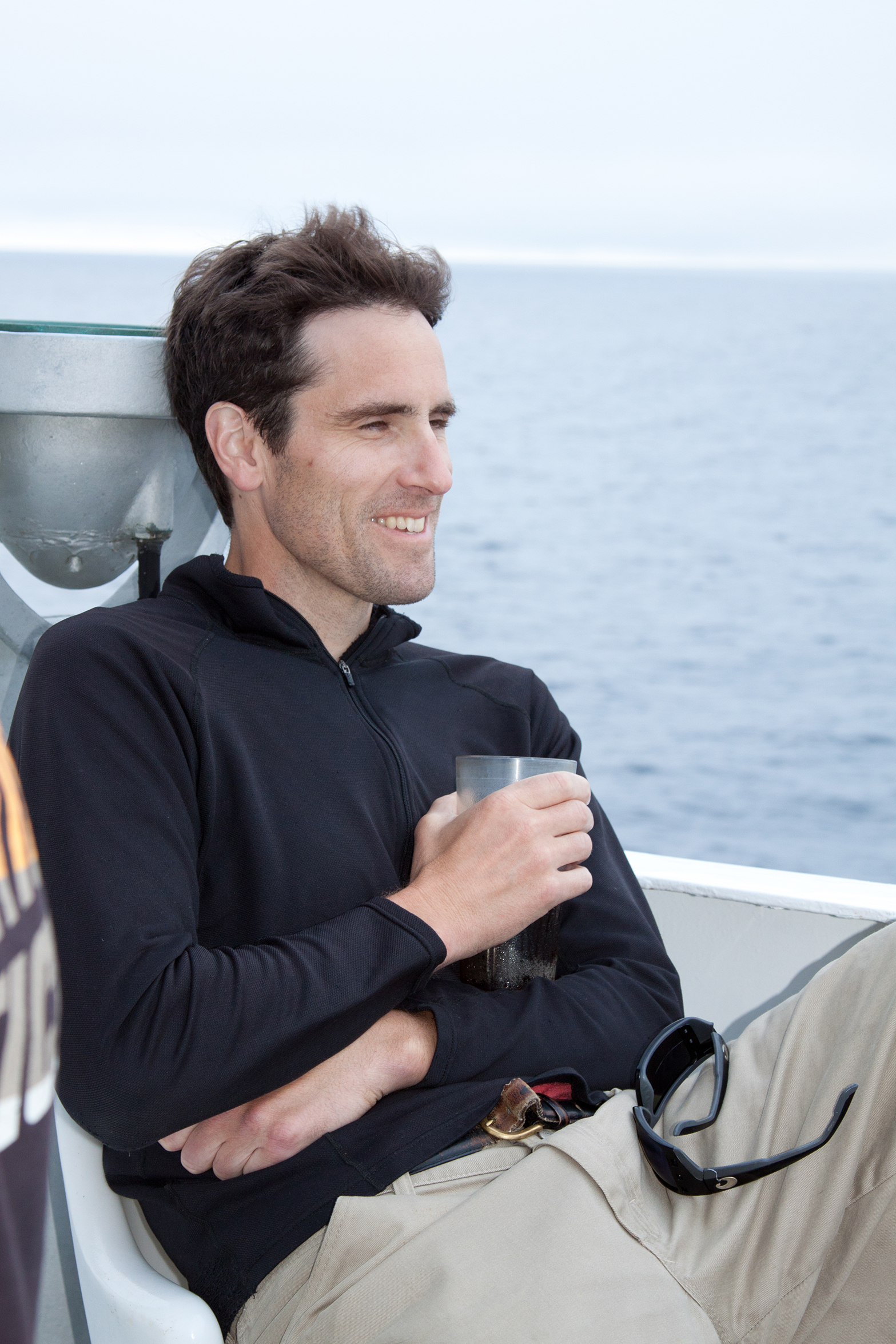Lead researcher Frank Stewart from Georgia Tech aboard a research vessel to collect samples that led to the discovery of the new SAR11 bacteria strains. Photo: Dr. Heather Olins