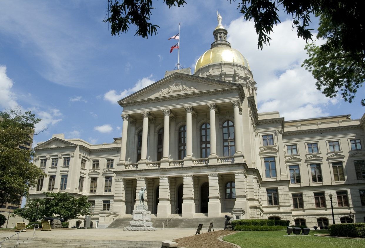 Eight Ivan Allen College students will intern at the Georgia State Capitol (pictured above) for the 2020 Georgia Legislative Internship Program