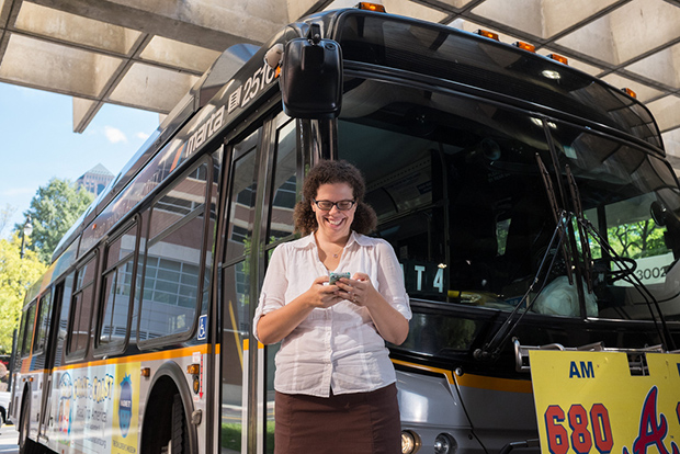 Kari Watkins, an assistant professor in the School of Civil and Environmental Engineering at Georgia Tech, co-founded the app while at the University of Washington in Seattle and is known on Twitter as @transitmom.