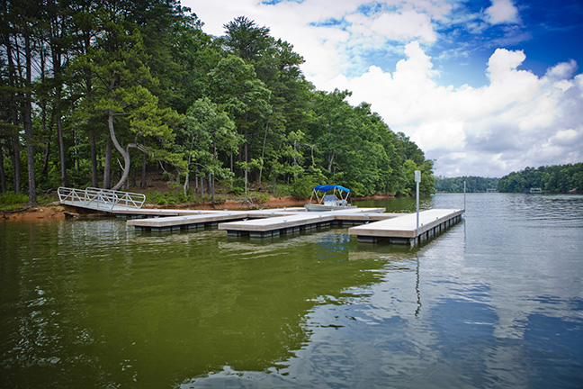 Using data gathered from Wisconsin’s Lake Mendota, researchers have developed what is believed to be largest dynamic model of microbial species interactions ever created. The technique is now being applied to Lake Lanier, a reservoir located north of Atlanta, which is shown here. (Credit: Georgia Department of Economic Development).