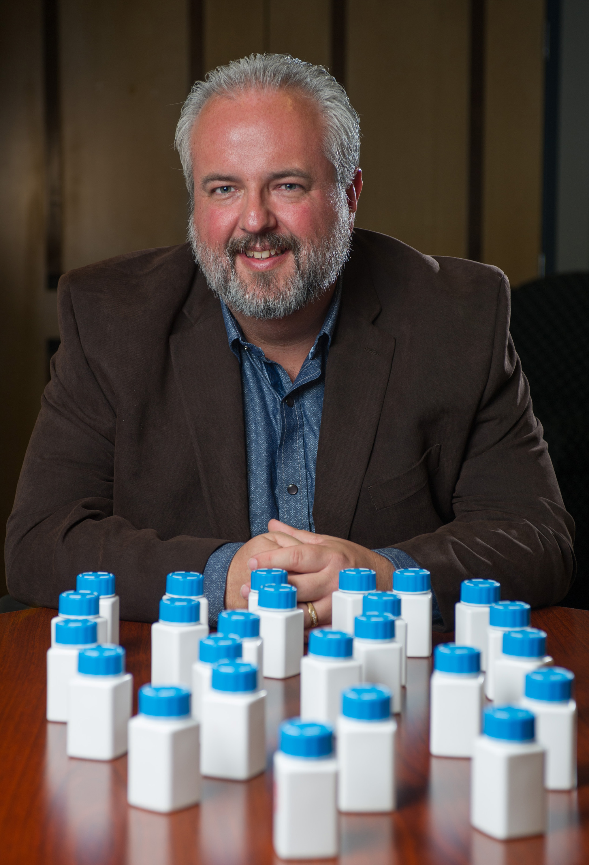 Brad Fain, a Georgia Tech Research Institute (GTRI) principal research scientist, has assisted Pfizer in developing an easy to open bottle for people with arthritis. (Georgia Tech Photo: Rob Felt)