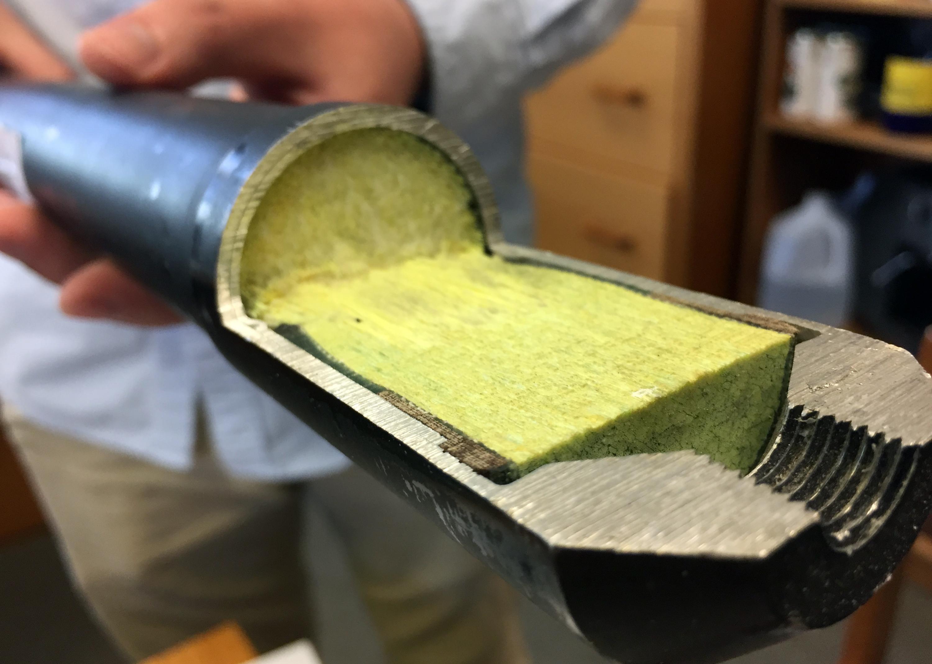 This hollow fiber module allows compression of a large surface volume, facilitating scalability. (Credit: John Toon, Georgia Tech)