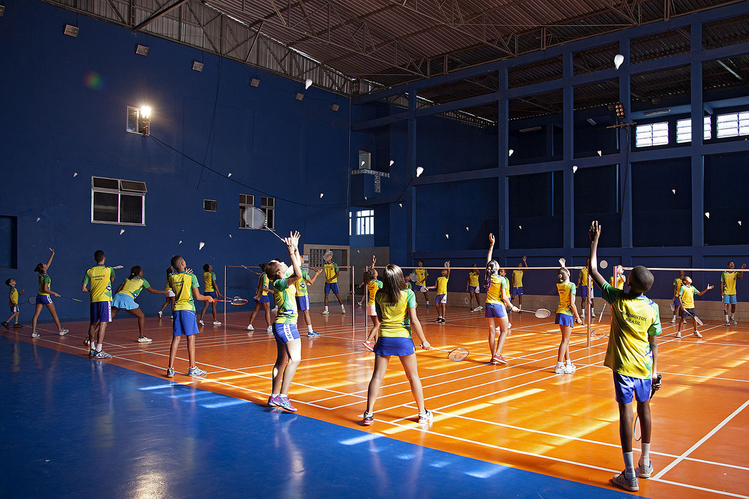 Children at Miratus train for badminton tournaments using techniques developed from samba dancing.