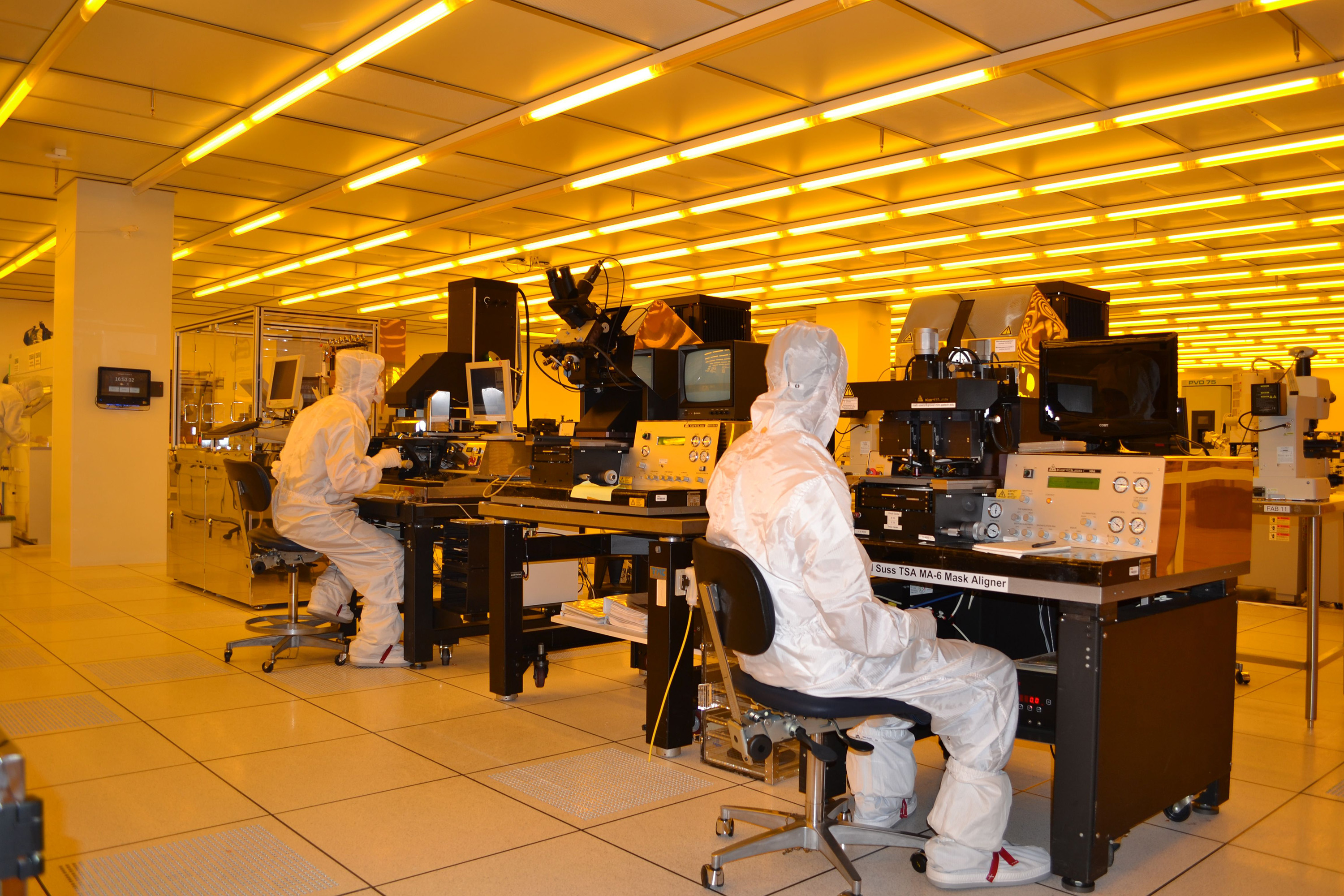 Georgia Tech has been chosen as the Coordinating Office for the National Nanotechnology Coordinated Infrastructure (NNCI) program. Shown are clean room facilities in the Marcus Nanotechnology Building at Georgia Tech.