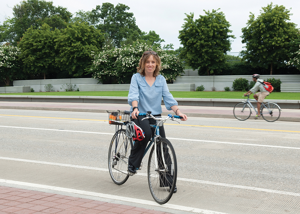 Lisa Safstrom works in Parking and Transportation Services as a campus transportation planner. 