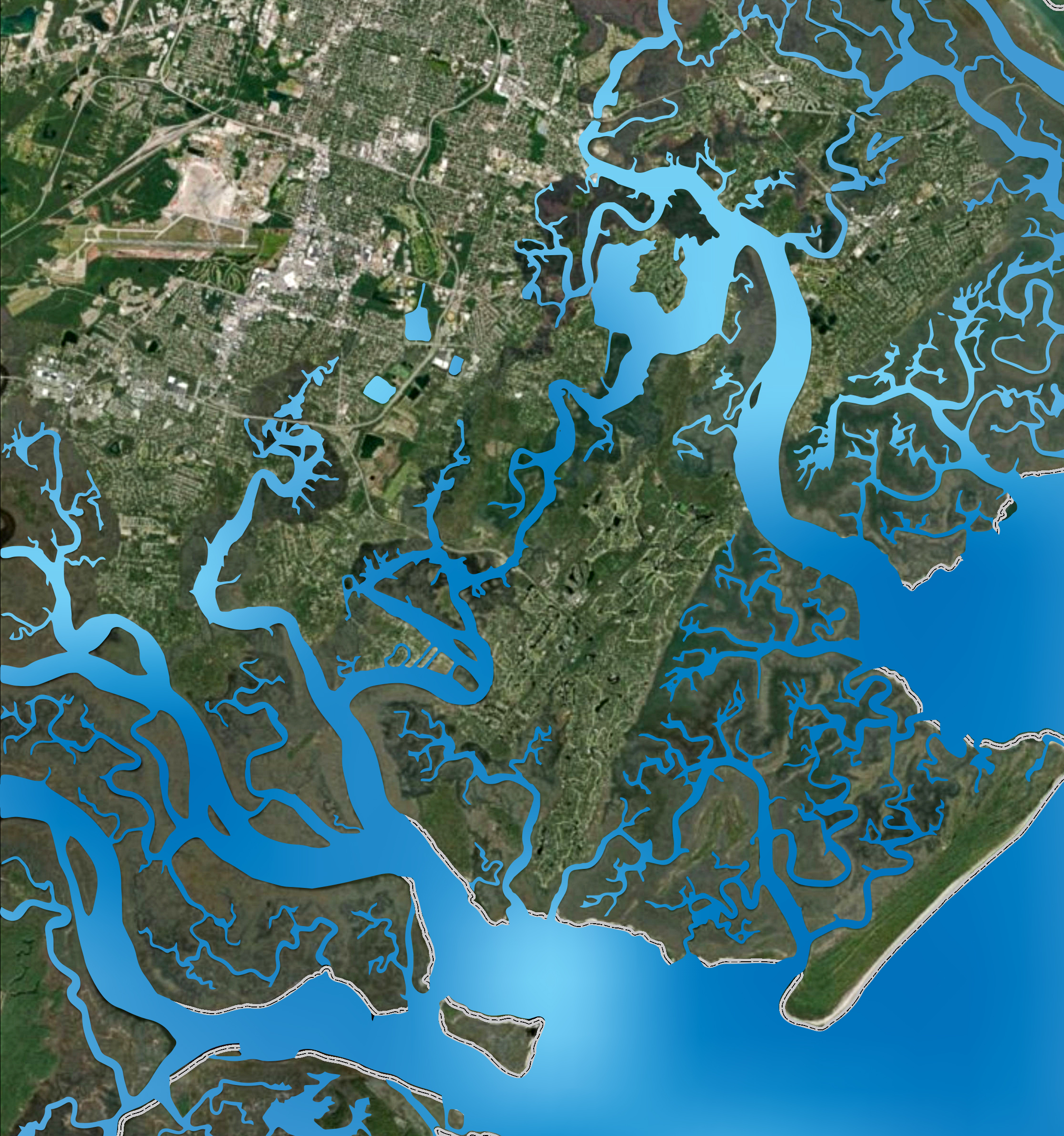 The southern United States is disproportionately affected by hurricanes. Understanding these and other coastal threats is among the priorities for the South Big Data Innovation Hub. (Image from Sagis.org)