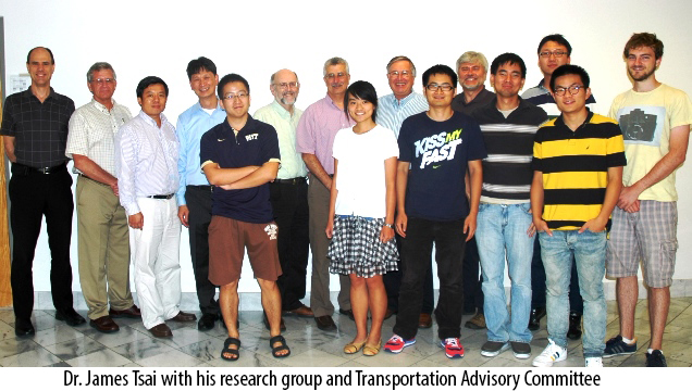 James Tsai with his research group and the Transportation Advisory Committee