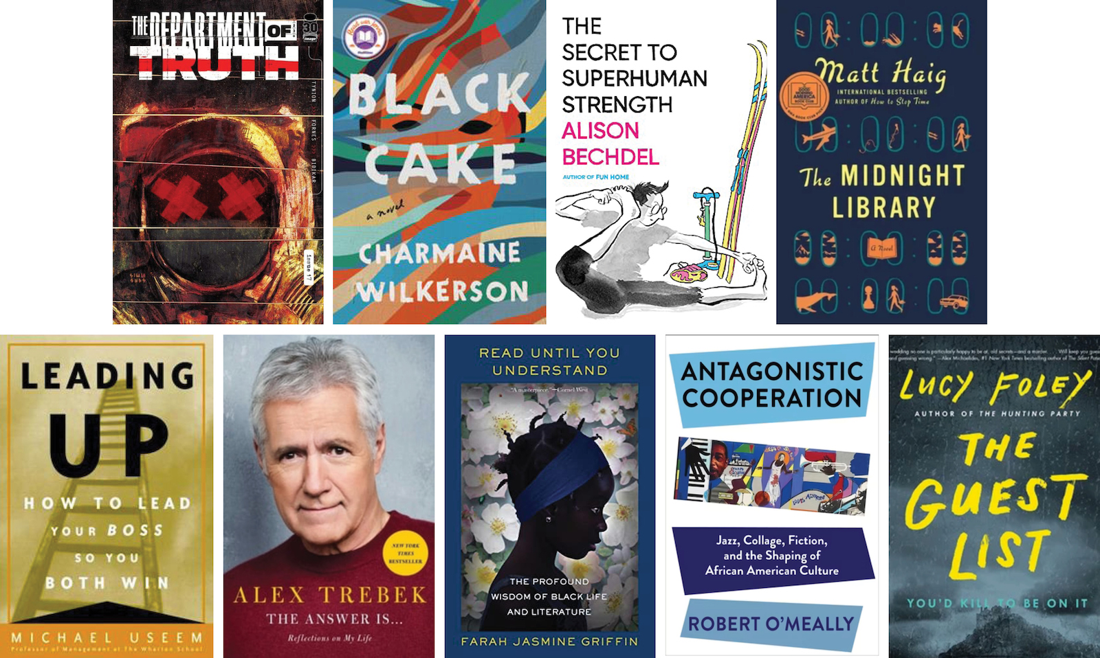 Book jackets for What to Read, Winter 2022