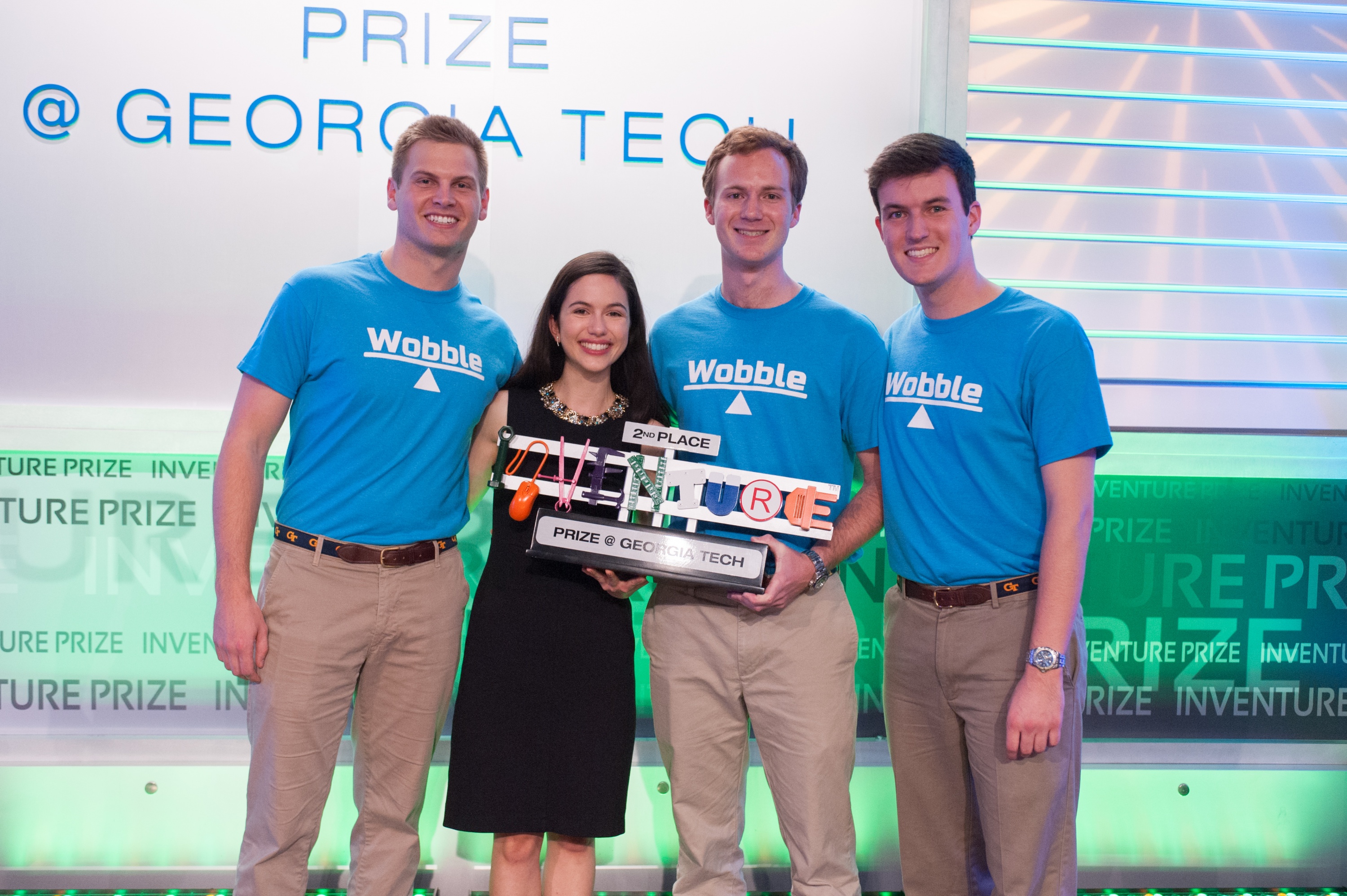 Wobble, an automated balance test to assess athletes following concussions, took home second place in the 2016 InVenture Prize. The device would keep athletes safe and reduce the risk of permanent brain damage.The inventors are: Hailey Brown, mechanical engineering; Matthew Devlin, biomedical engineering; Ana Gomez del Campo, biomedical engineering; and Garrett Wallace, biomedical engineering.Photo by Fitrah Hamid.