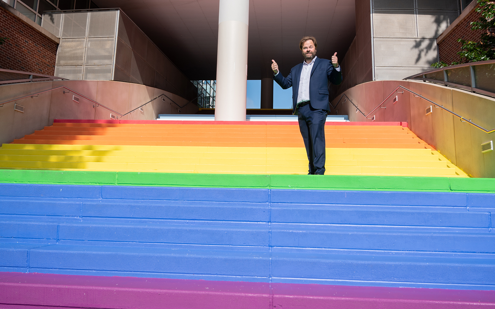 Pride Progress Stairs at Klaus