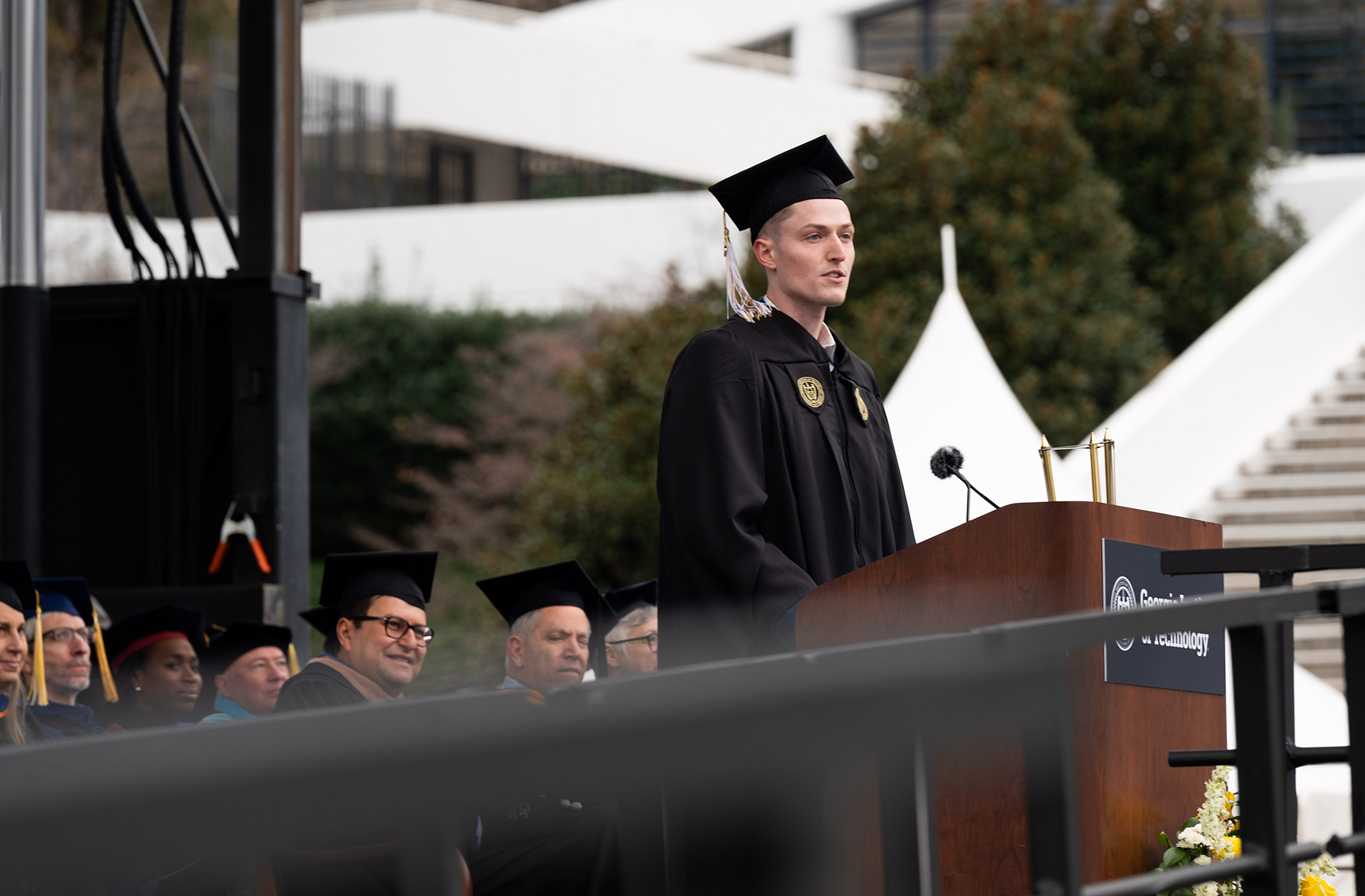 Sean Henry speaks at the Fall 2022 Bachelor's Commencement Ceremony.