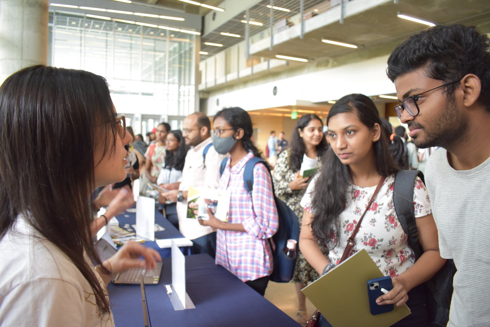 Graduate students at the Grad Expo event. 