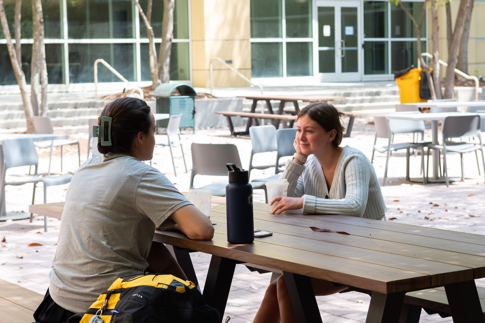 Grayson Nour (left) and Aubrey DeAugustinis at the Scheller College of Business