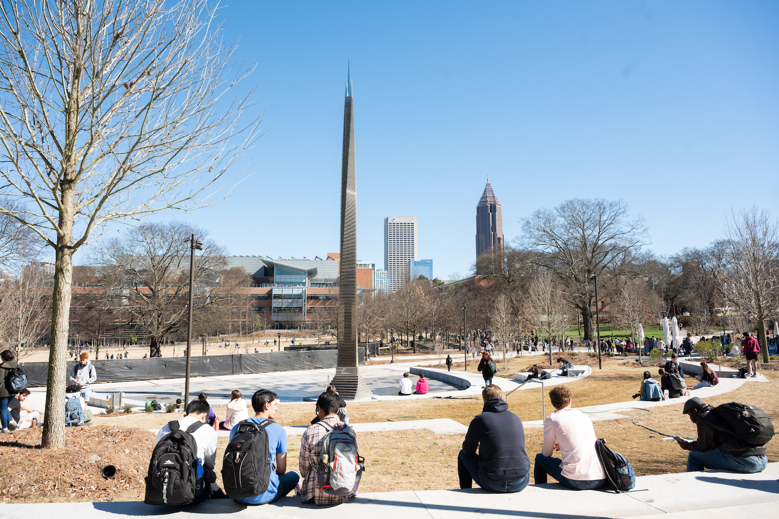 Students outside John Lewis Student Center