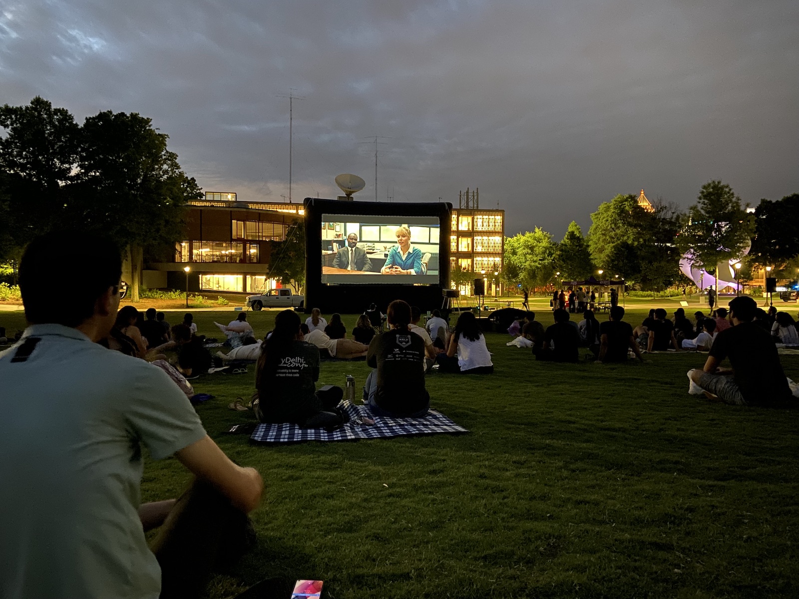 summer movie night on Tech Green