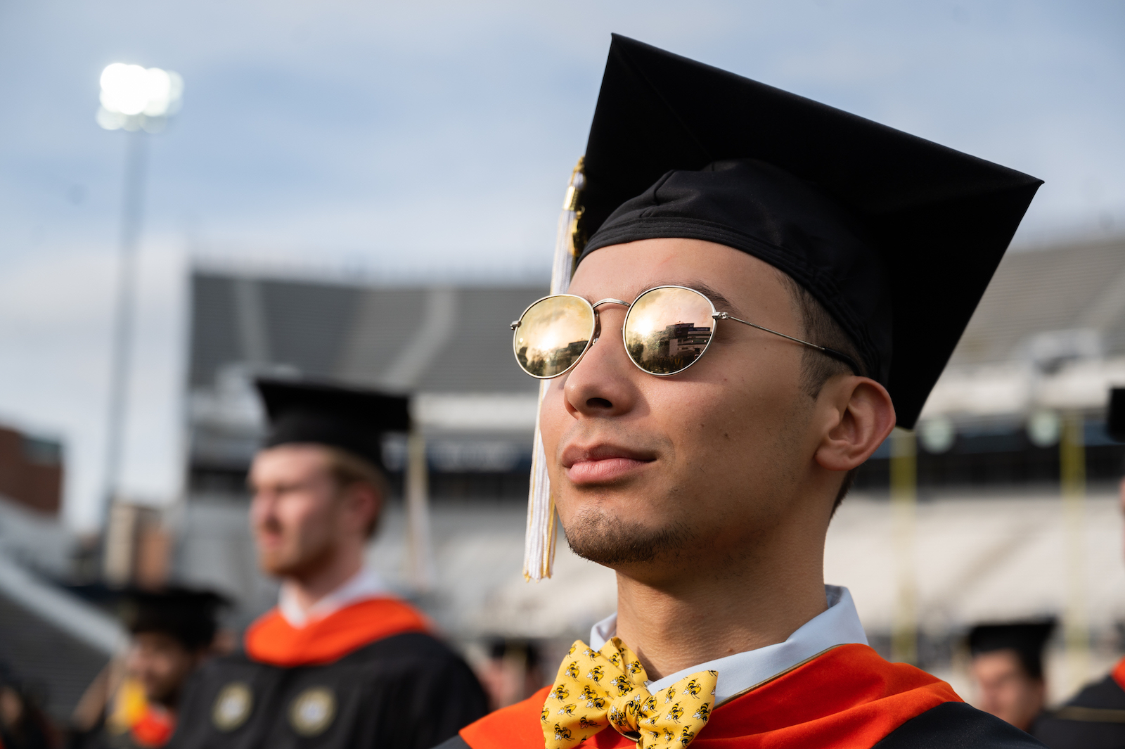 master's candidate wearing sunglasses