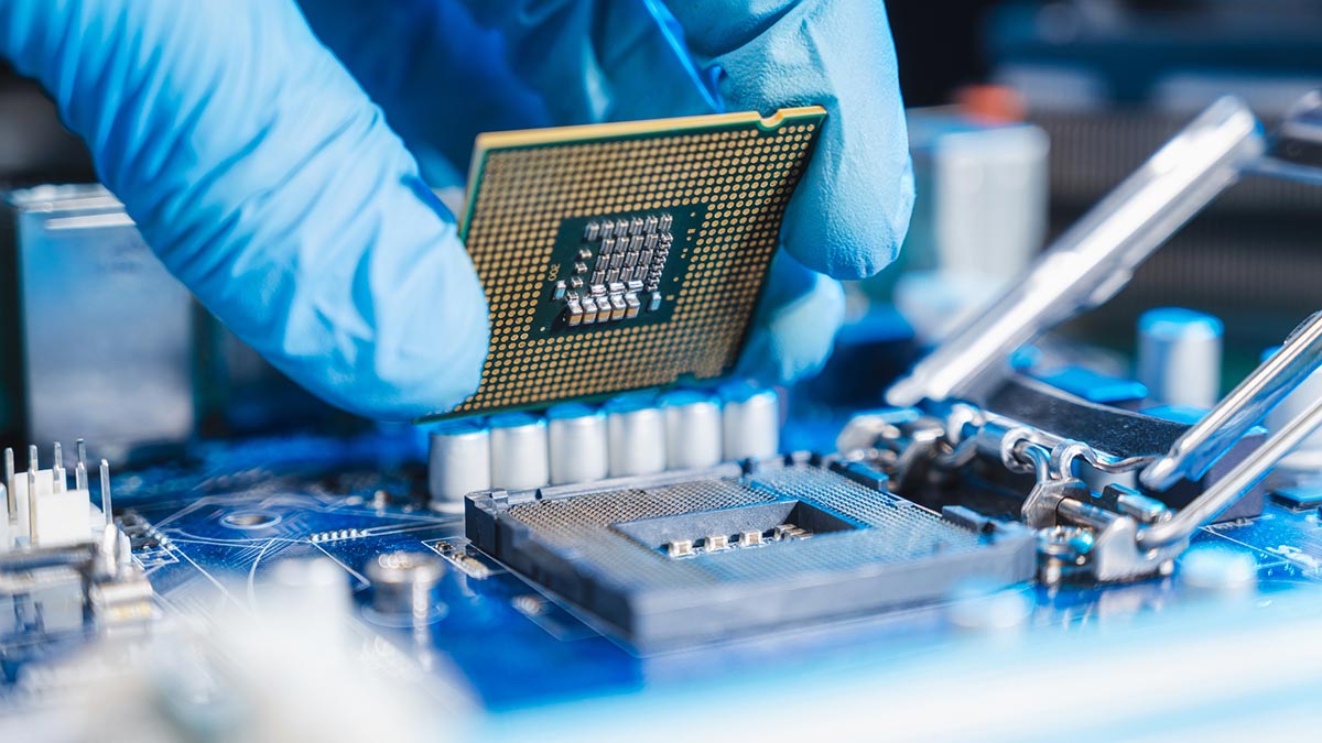 microchips in production