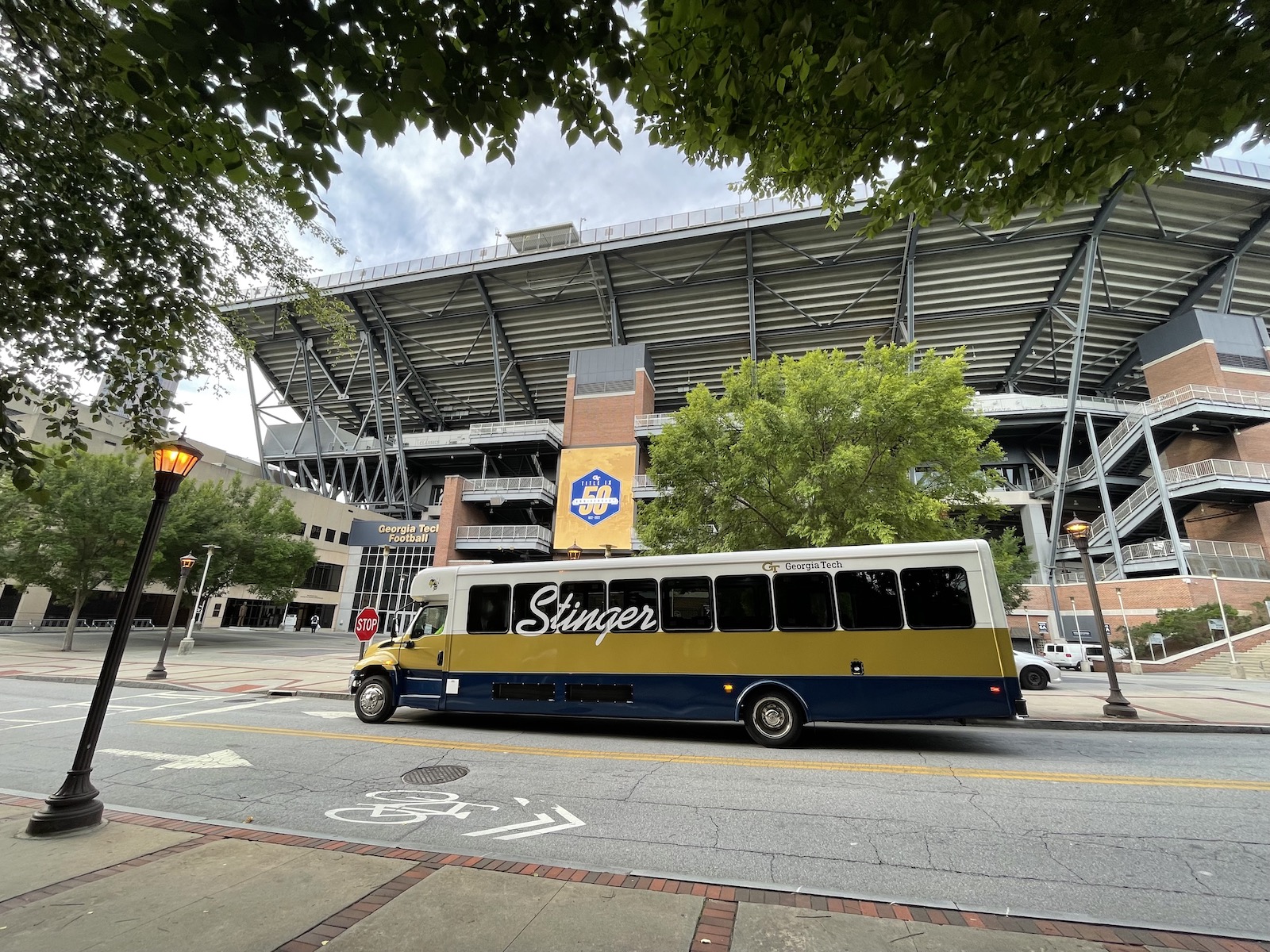 Stinger bus with new branding 