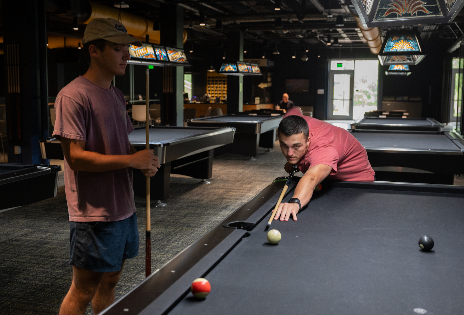 Game of pool at Tech Rec in the Student Center.