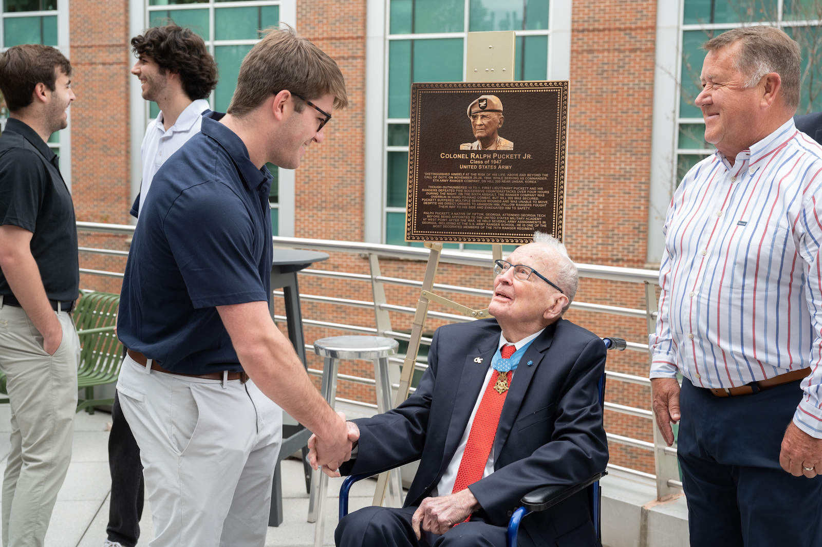 Colonel Ralph Puckett Jr. at the Veterans Walk of Honor event