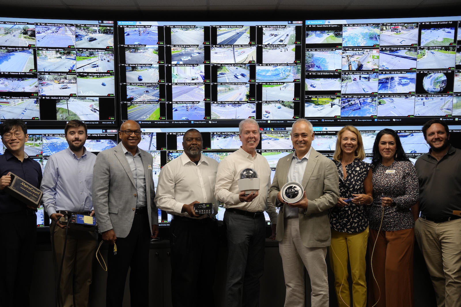 Cabreras at Valdosta Traffic Center during summer tour