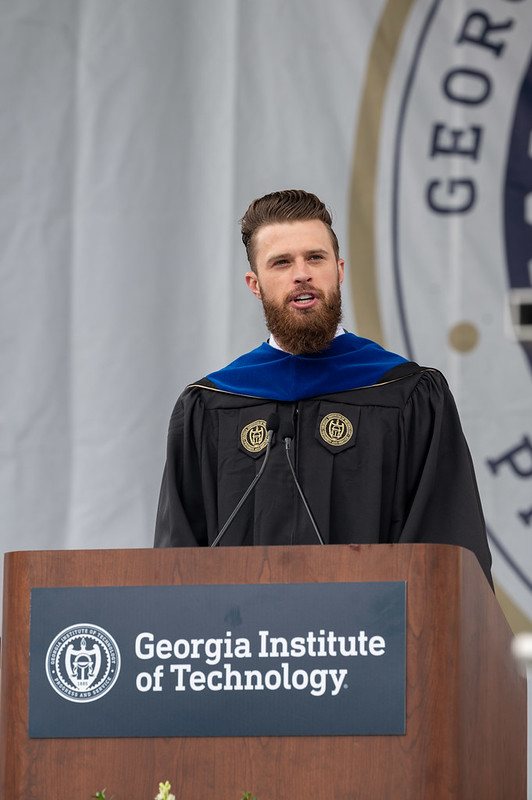 Harrison Butker speaks at Georgia Tech's 2023 Spring Morning Bachelor's Ceremony