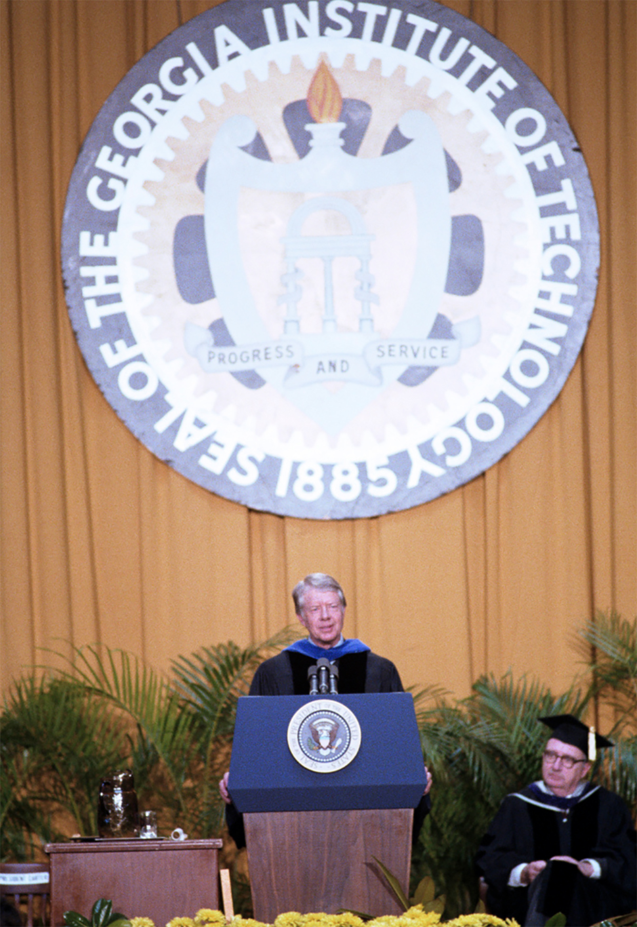 carter speaks at georgia tech in 1979