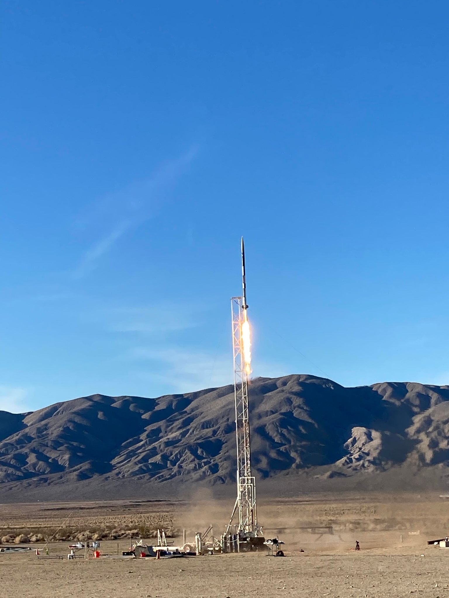 photo of student rocket launch