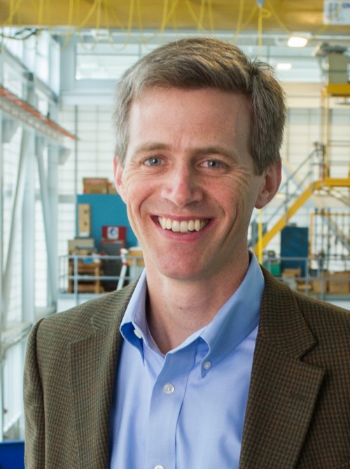 Tim Lieuwen in the Carbon-Neutral Energy Solutions (CNES) Lab building. (Photo: Rob Felt)