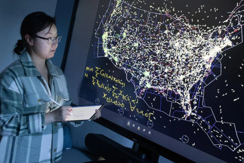 student learning flight traffic