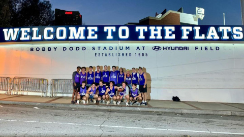 Students Outside Bobby Dodd Stadium in 2023