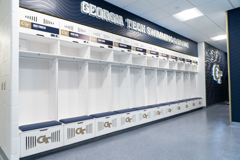 Swimming and Diving Locker Room Renovation Lockers