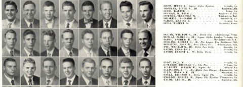 Durstine pictured in the Blueprint yearbook as an undergraduate student at Georgia Tech.