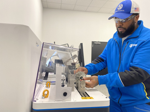 Balance testing at PBS Aerospace in Roswell, GA.