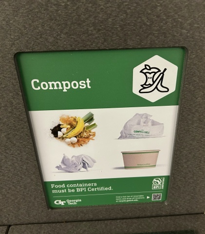 Image of new signage for compost bins