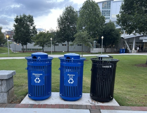 image of new exterior waste bin stations 