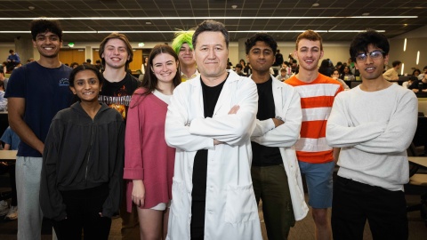 Musaev advises students to gain experience and perspective by working in industry. Photos by Kevin Beasley/ College of Computing.