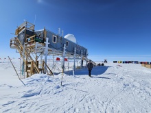 Moore at the research station in Greenland.