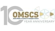 OMSCS 10-year anniversary graphic banner